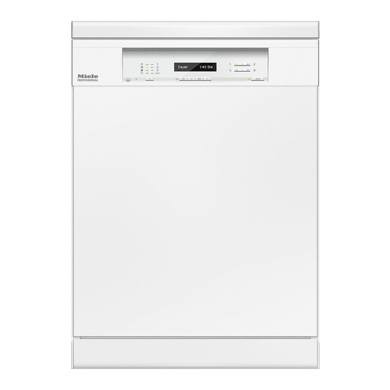 Miele professional PG 8130 Notice De Montage