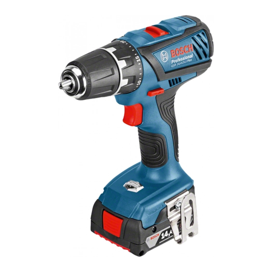 Bosch GSR 14,4 V-LI Notice Originale