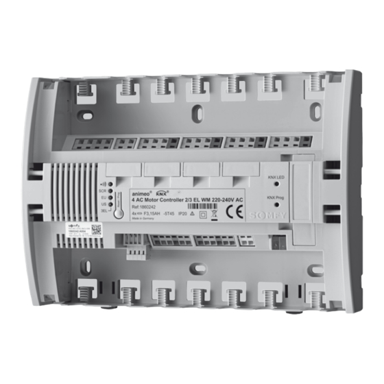 SOMFY animeo KNX 4 AC Notice D'installation