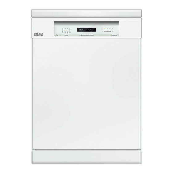 Miele professional PG 8130 Plan D'installation