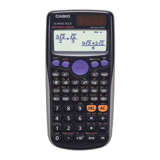 Casio fx-300ES PLUS Mode D'emploi