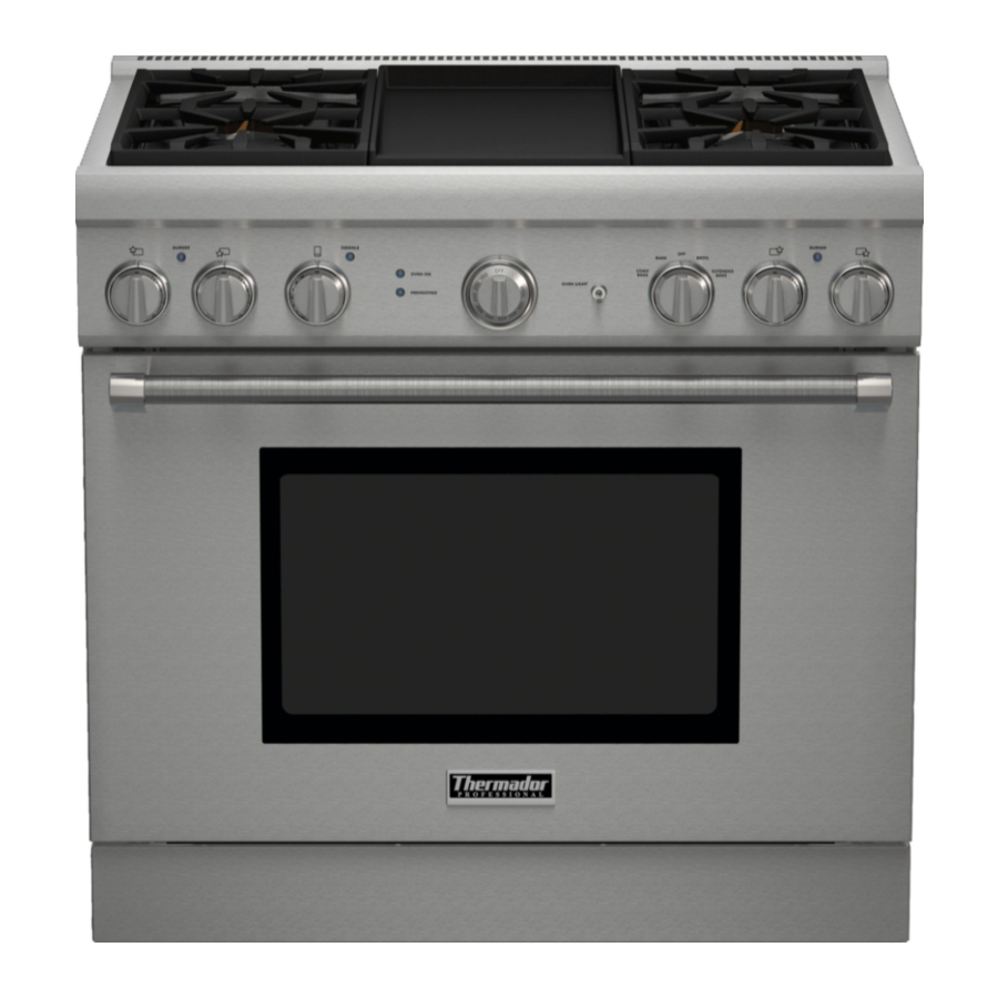 Thermador PROFESSIONAL PRO HARMONY PRG30 Guide D'utilisation Et D'entretien