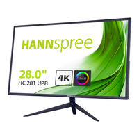 Hannspree HC281UPB Manuel De L'utilisateur