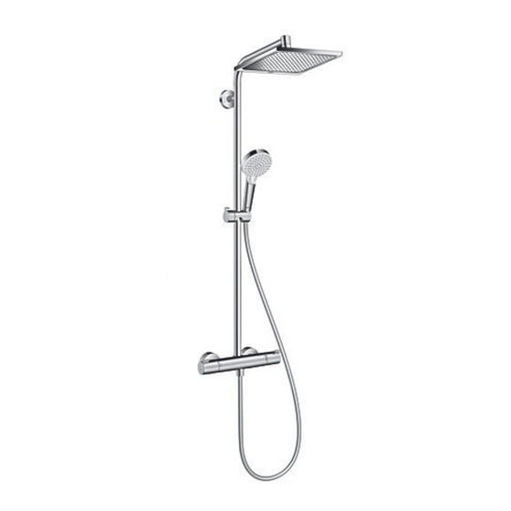 Hansgrohe Crometta E 240 1jet Showerpipe EcoSmart 27281 Série Mode D'emploi / Instructions De Montage