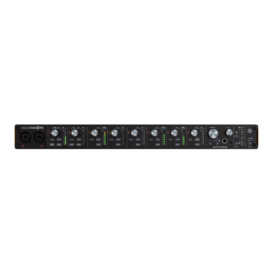 Arturia AudioFuse 8Pre Manuel Utilisateur