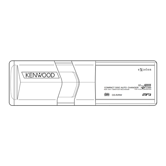 Kenwood KDC-CX89 Mode D'emploi