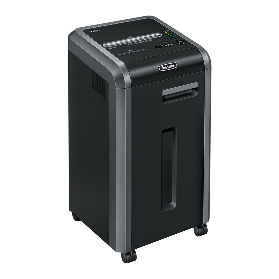 Fellowes POWERSHRED 225Ci Instructions D'utilisation