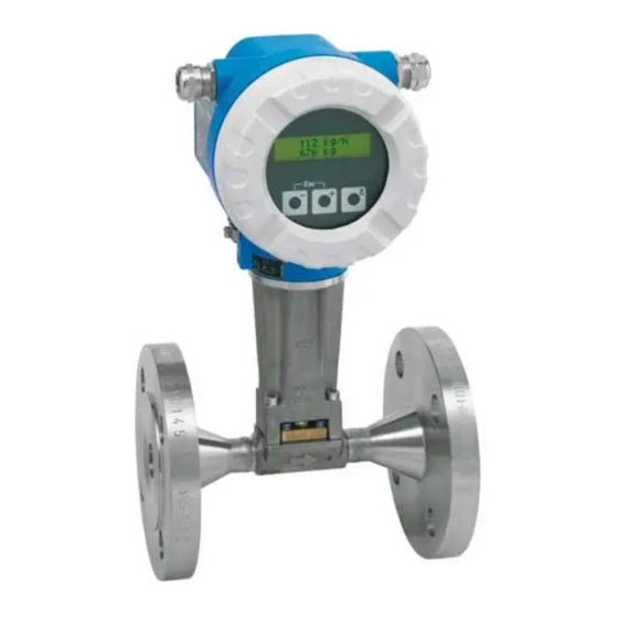 Endress+Hauser PROline prowirl 72 Manuel De Mise En Service