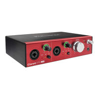 Focusrite Clarett 2Pre USB Mode D'emploi