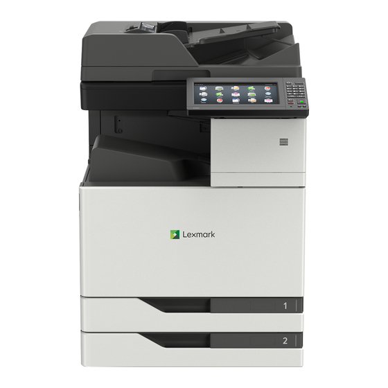 Lexmark CX923 Référence Rapide
