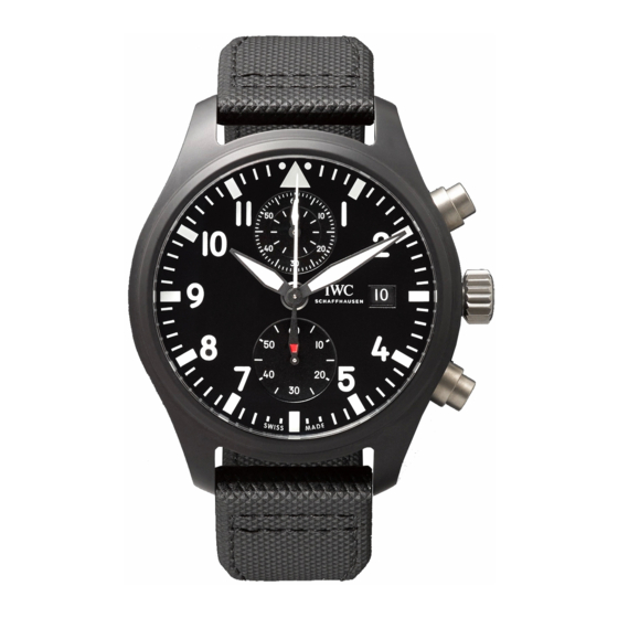 IWC Schaffhausen PILOT'S WATCH CHRONOGRAPH Mode D'emploi