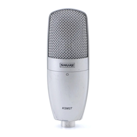 Shure KSM27 Guide De L'utilisateur