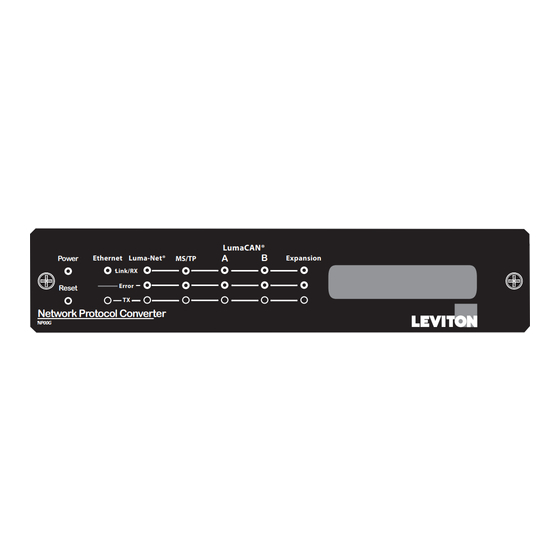 Leviton Luma-Net LumaCAN NP00G Manuel De L'utilisateur