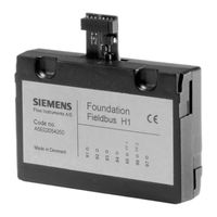 Siemens Sitrans F FOUNDATION FIELDBUS H1 Instructions De Service