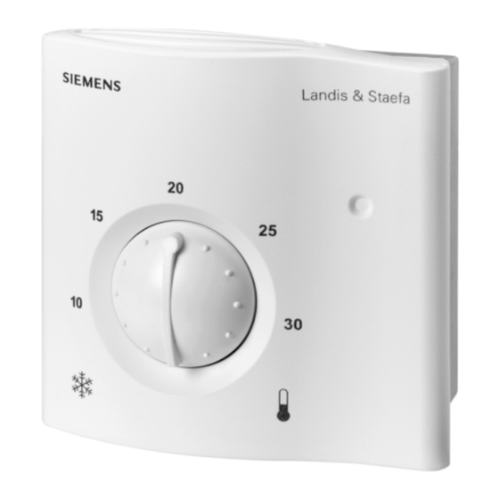 Siemens RAA0 Serie Guide Rapide