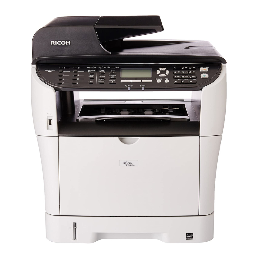 Ricoh SP 3500SF Manuel Utilisateur