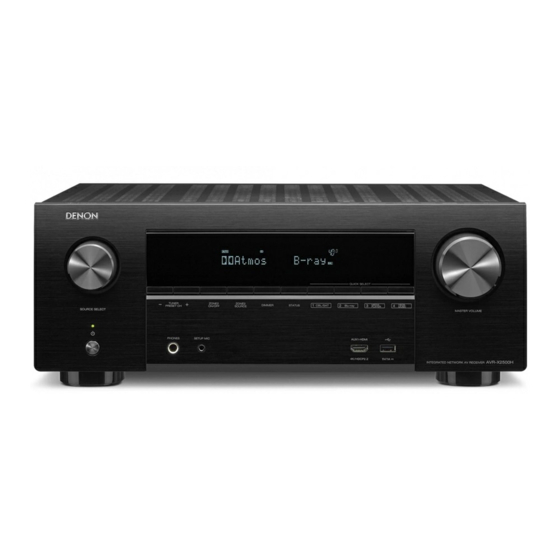 Denon AVR-X2500H Manuel De L'utilisateur