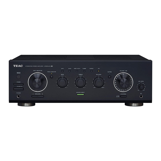 Teac A-R630 Manuel Du Propriétaire