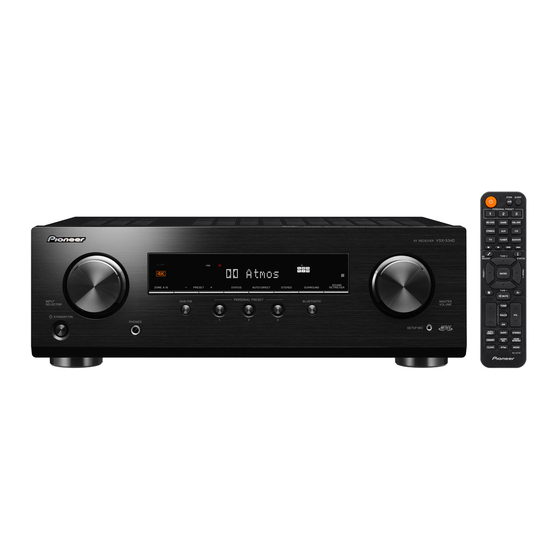 Pioneer VSX-534D Mode D'emploi