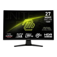 Msi MAG 274CQF Guide D'utilisation