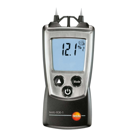 TESTO 606-1 Mode D'emploi