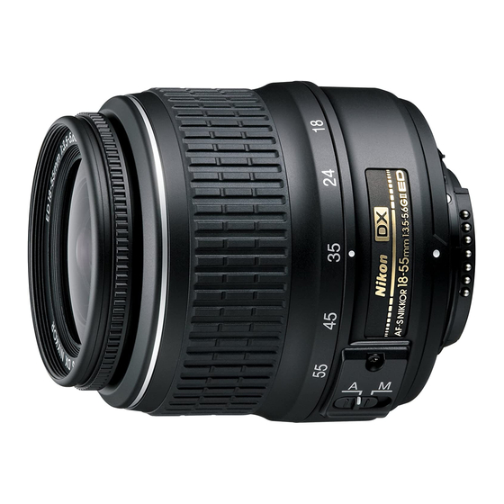Nikon AF-S DX NIKKOR Mode D'emploi