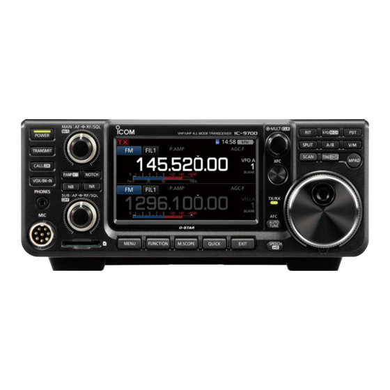 Icom IC-9700 Manuel De Base