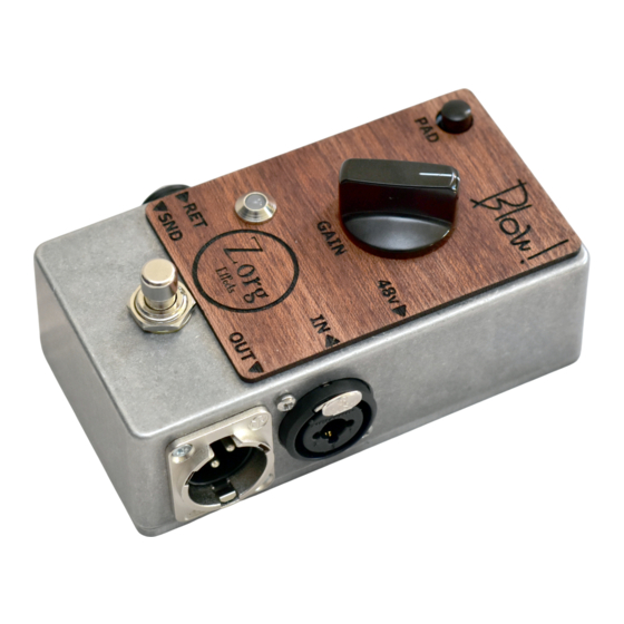 Zorg Effects Blow! Manuel Utilisateur