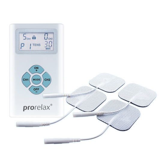 Prorelax TENS+EMS DUO Mode D'emploi