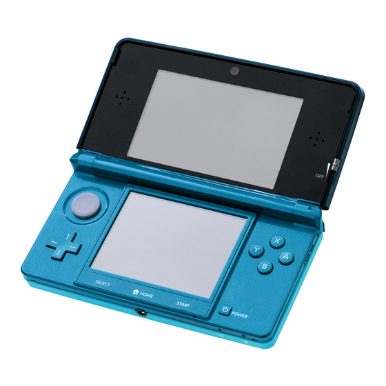 Nintendo 3DS Mode D'emploi