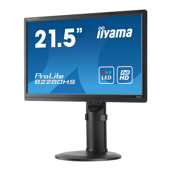 Iiyama ProLite B2280HS Mode D'emploi