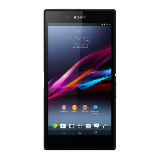 Sony Xperia Z Ultra Guide De L'utilisateur