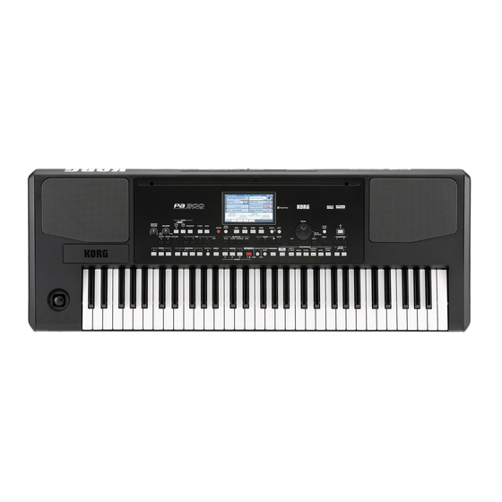 Korg Pa300 Mode D'emploi