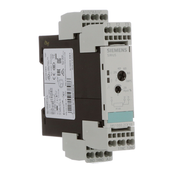 Siemens SIRIUS 3RS1000 Instructions De Service