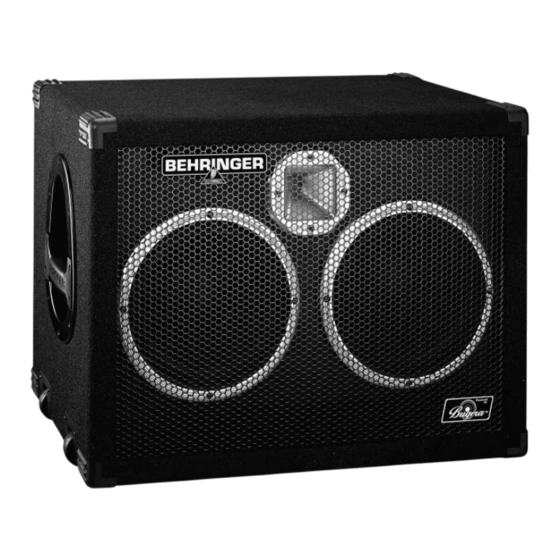 Behringer ULTRABASS BB210 Manuel D'utilisation