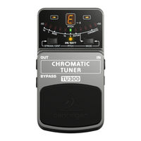 Behringer CHROMATIC TUNER TU300 Mode D'emploi