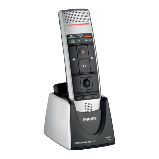 Philips SPEECHMIKE AIR LFH3000 Manuels