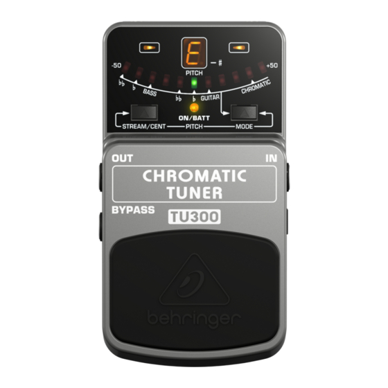 Behringer CHROMATIC TUNER TU300 Manuel D'utilisation
