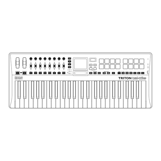 Korg TRITON taktile Manuel D'utilisation