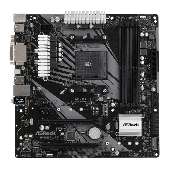 ASROCK B450M Pro4-F Mode D'emploi