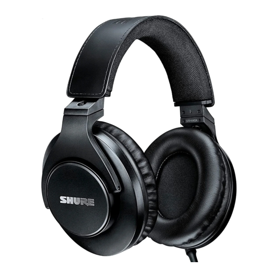 Shure SRH440A Guide D'utilisation