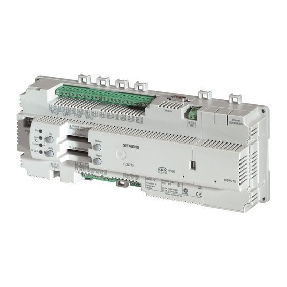 Siemens OZW775 Instructions D'installation