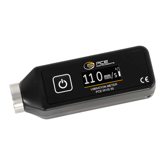 PCE Instruments PCE-WVS 50 Mode D'emploi