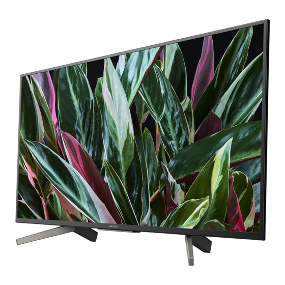 Sony BRAVIA KDL-49W800G Mode D'emploi