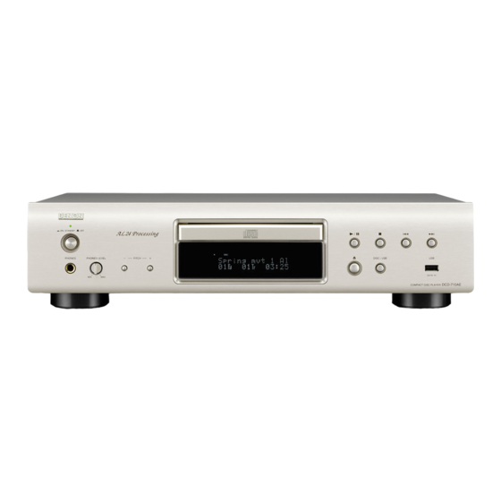 Denon DCD-710AE Manuel De L'utilisateur