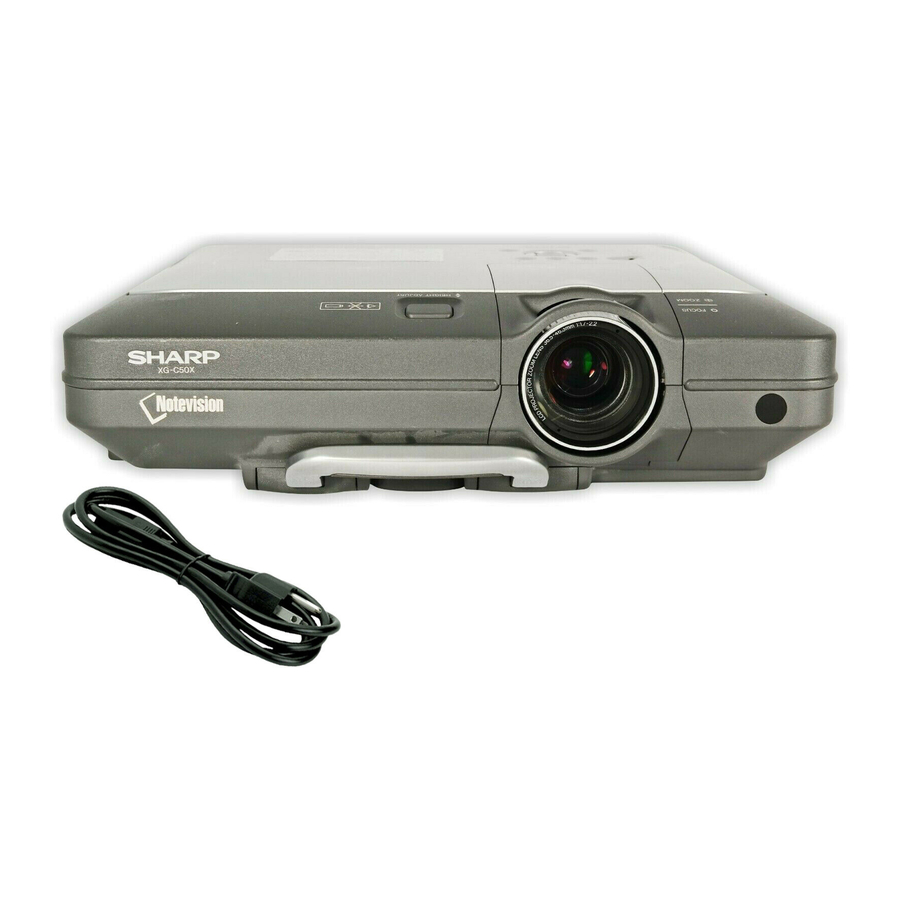 Sharp Notevision XG-C50X Mode D'emploi