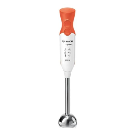 Bosch ErgoMixx MSM640 Serie Manuel D'utilisation