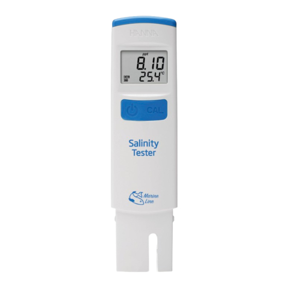 Hanna Instruments Marine line HI98319 Manuel D'utilisation