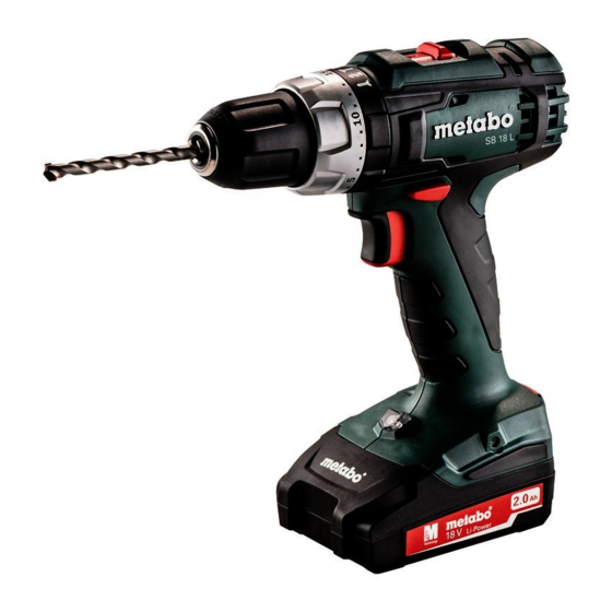 Metabo BS 18 L Mode D'emploi