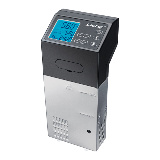 Steba SousVide SV 100 professional Mode D'emploi